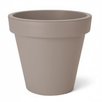 Pflanz KüBel Rund Xxl Ø 58 Cm - Beige - Kunststoff Garten Blumen ÜBer Topf