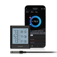 Hygrometer B1 Digital Thermostat Display with Corded Sensor Probe Bluetooth App