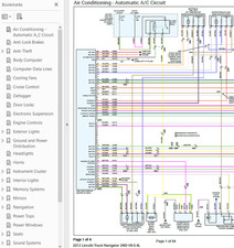 Lincoln Navigator 2012 Color Wiring Diagram Schematic V8 5.4L 2WD pdf