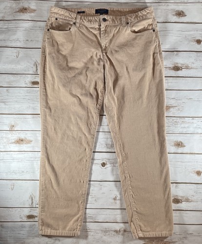 Talbots Signature Corduroy Pants Women's Size 14 Beige