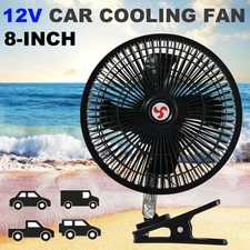 12V 8'' Car Auto Summer Portable 360 Rotation Cooling Oscillating Fan Travel Van
