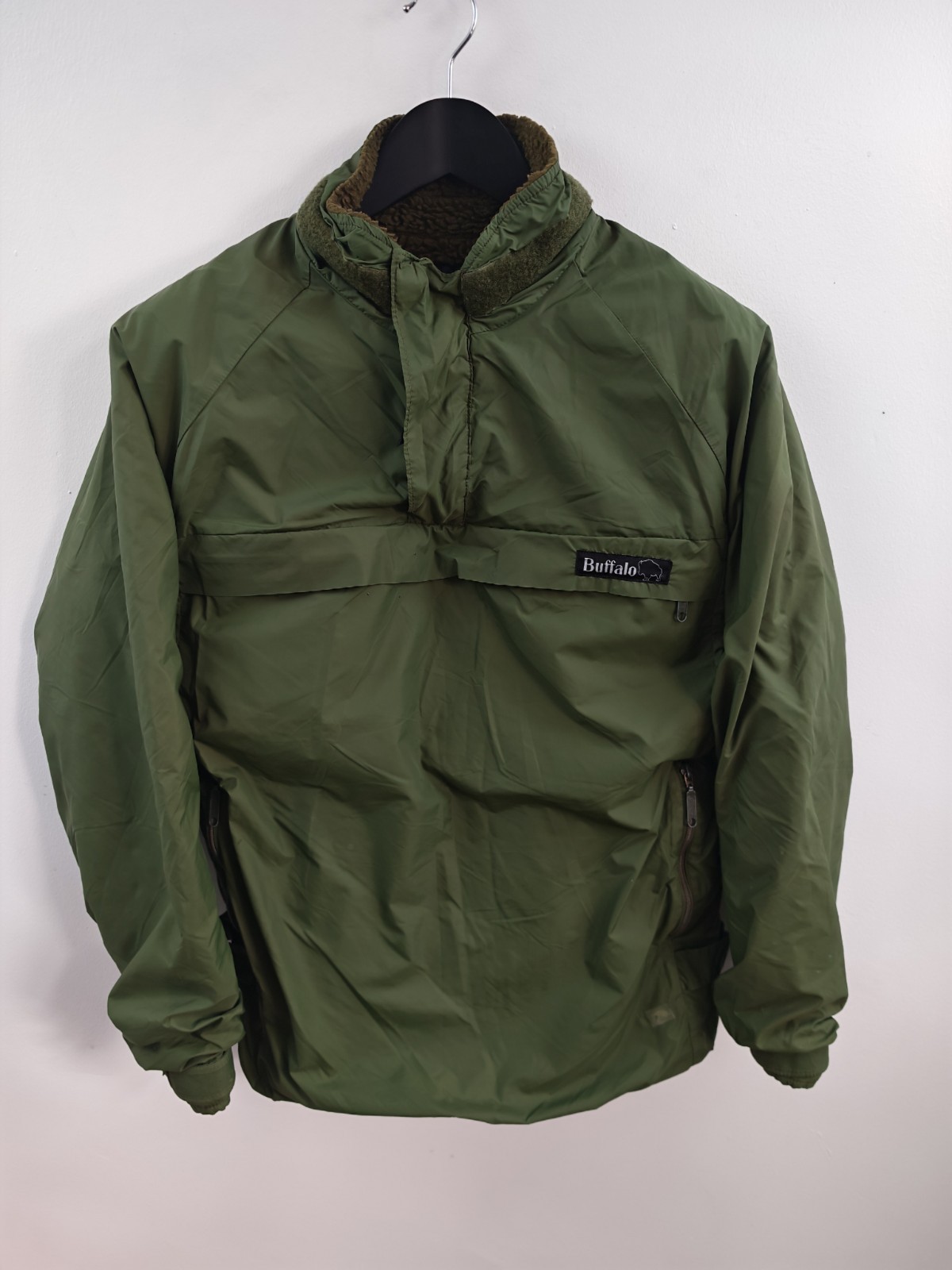 Buffalo Systems Special 6 Shirt Olive Green Pertex Fleece Smock Mens 44 UK Made image 2