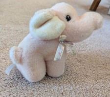 Plush Elephant Rattle Vintage