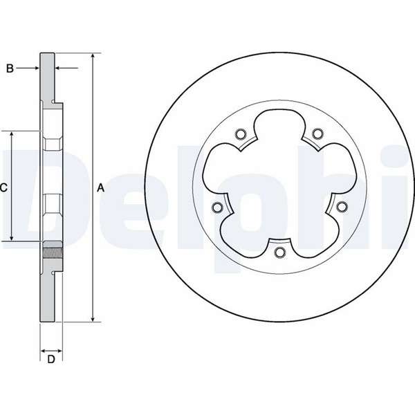 2X Bremsscheibe Delphi BG4681C FüR Ford Transit Fed Ffd V363 Fcd Fdd Bus Fad Fbd-image