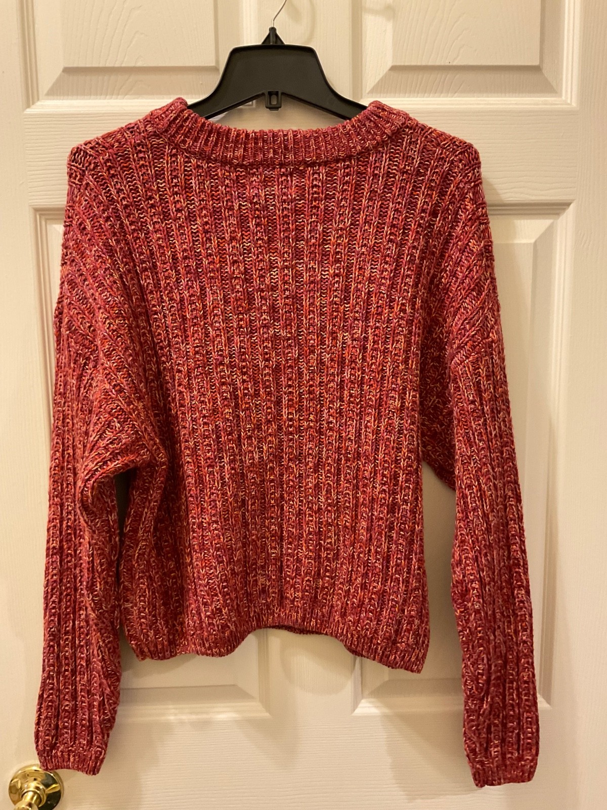 Universal Thread Cable Knit Sweater Red Multi Wom… - image 2