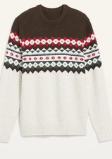 Old Navy Fair Isle Sweater Mens or Womens  s Crew Neck L New