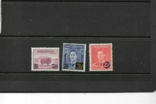 STAMPS AUST PRE DECIMAL   1941  SURCHARGE SET OF 3   MUH 