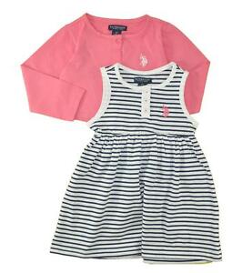 US Polo Assn Toddler Girls/' 2Pack Sleeveless Dress Set 2T 3T 4T