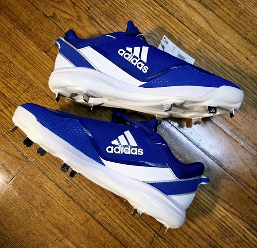 Neu mit Etikett Adidas Icon 7 Metall Baseball Stollen royalblau weiß Herren Größe 13 FZ1556 - Bild 1 von 8