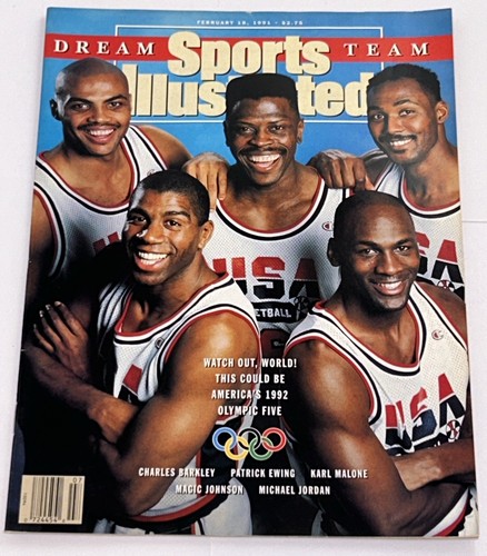 Sports Illustrated February 18 1991 Dream Team Jordan, Barkley, Ewing, Johnson