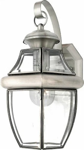 Quoizel NY8316P Newbury Light Outdoor Wall Lantern, Pewter Finish - 2 Pack - Picture 2 of 2