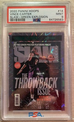 2020-21 Hoops Slam Vince Carter Green Explosion! /89! Psa 9 pop 5 none higher