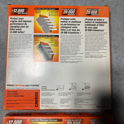 CA6555 Fram Air Filter for Ford Thunderbird Mercury Cougar 1989-1997 - NEW (2) - Picture 6 of 10