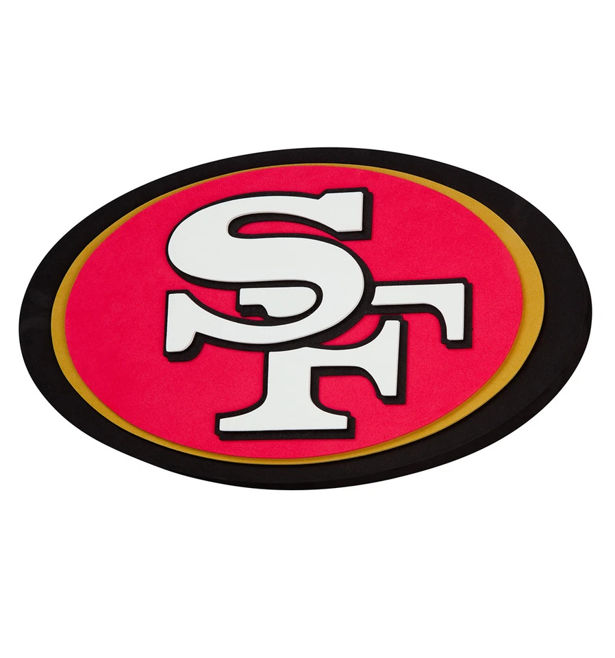 Nuevo Letrero de Pared/Sostenedor Logotipo de Espuma de Fan 3D NFL San Francisco 49ers 18.4? x 10,7? Foto 3 de 4