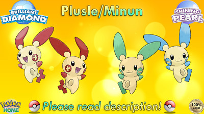  Shiny/Non-shiny Plusle/Minun 6IV Brilliant Diamond/Shining Pearl ( Legal)