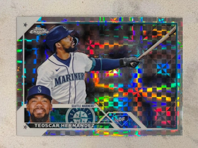 TEOSCAR HERNANDEZ 2023 Topps Chrome Baseball X-Fractor card #63