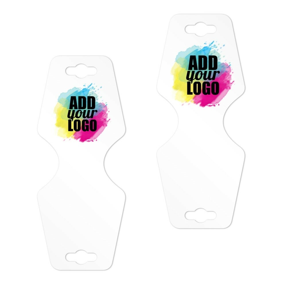 Glossy White Cardstock Jewelry Necklace / Bracelet Hanging Cards 100