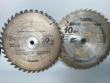 Lot of 2 10" 40 Tooth Carbide-Tipped Saw Blade and Sears/Craftsman 10" Circular