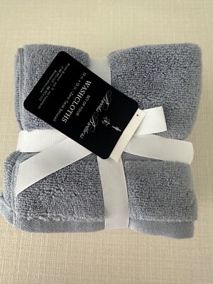 NEW Brooks Brothers Blue Zero Twist Solucell Cotton 4 Pc TOWEL SET