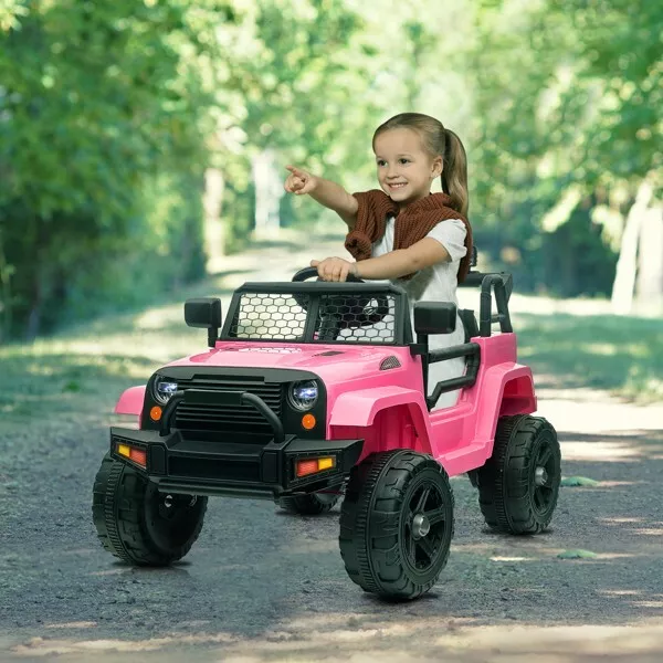 LEADZM Dual Drive 12V 4.5A.h with 2.4G Remote Control Jeep Pink LEADZM Dual Drive 12V 4.5A.h with 2.4G Remote Control Jeep Pink