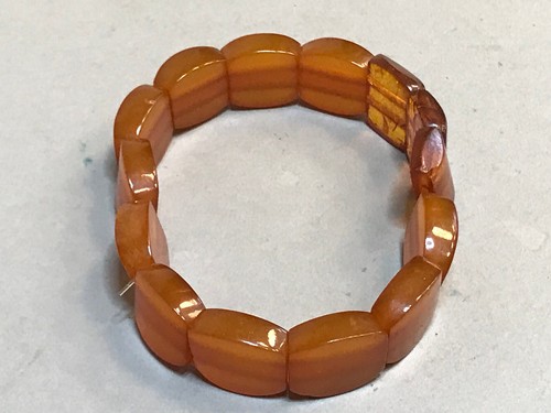 Bracelet Femme Ambre Cognac et Turquoise