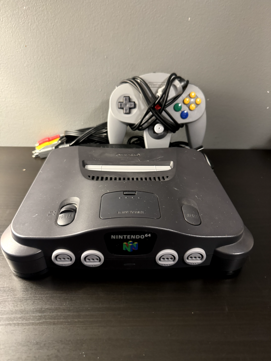 Nintendo 64 N64 Console Grey Complete, Cords, Official