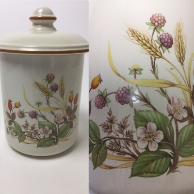 Vintage St Michael HARVEST Behälter Tee Kekse Beeren Weizen Dekor Kitchenalia