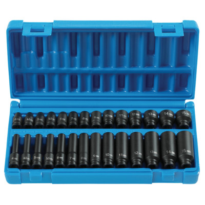 Grey Pneumatic 9728M 1/4'' Dr. 28 pc. Std. & Deep Length Metric Master Set