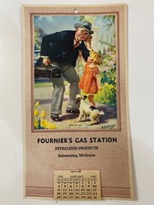 1942 Adv Calendar~FOURNIER'S Gas Station-Petroleum Products- Sebewaing, MI~AD139