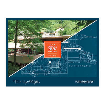 Frank Lloyd Wright Fallingwater 2-Sided 500 Piece Puzzle by Galison (2017, ...