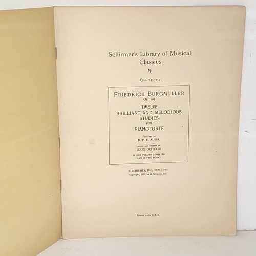 Antique 1903 Schirmer's Library Fr Burgmuller Piano Sheet Music Songbook - Picture 5 of 13