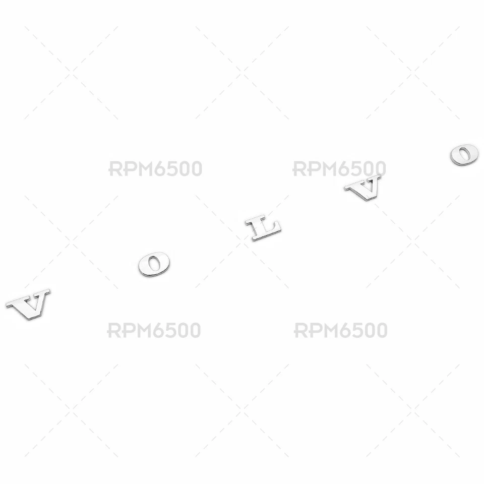 For Volvo Rear Trunk Lid Letter Logo Badge Nameplate Emblem Sport Chrome - Imagem 2 de 4