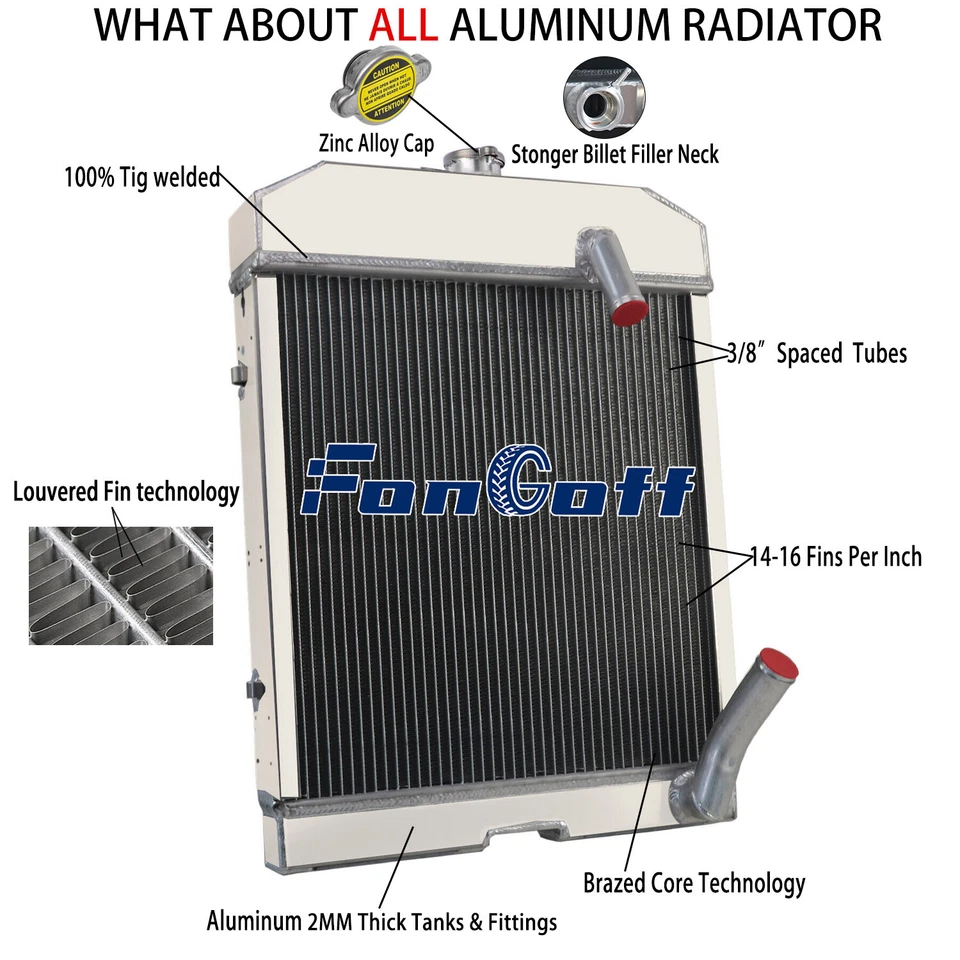 Radiator Fits Ford/NEW Holland NAA Jubilee 501,600 700 800 900 2000 #C5NN8005AB - Image 2 of 4