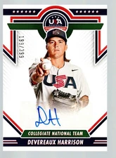 2022 USA Stars & Stripes CNT Autograph Blue Ink #CNTSDH Devereaux Harrison /399