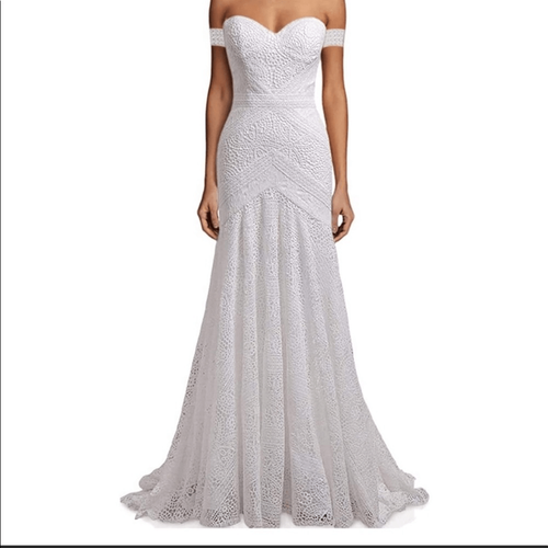 Damen Bohemian Brautkleid Elfenbein Futter Coset Rücken Größe 4 Neu mit Etikett