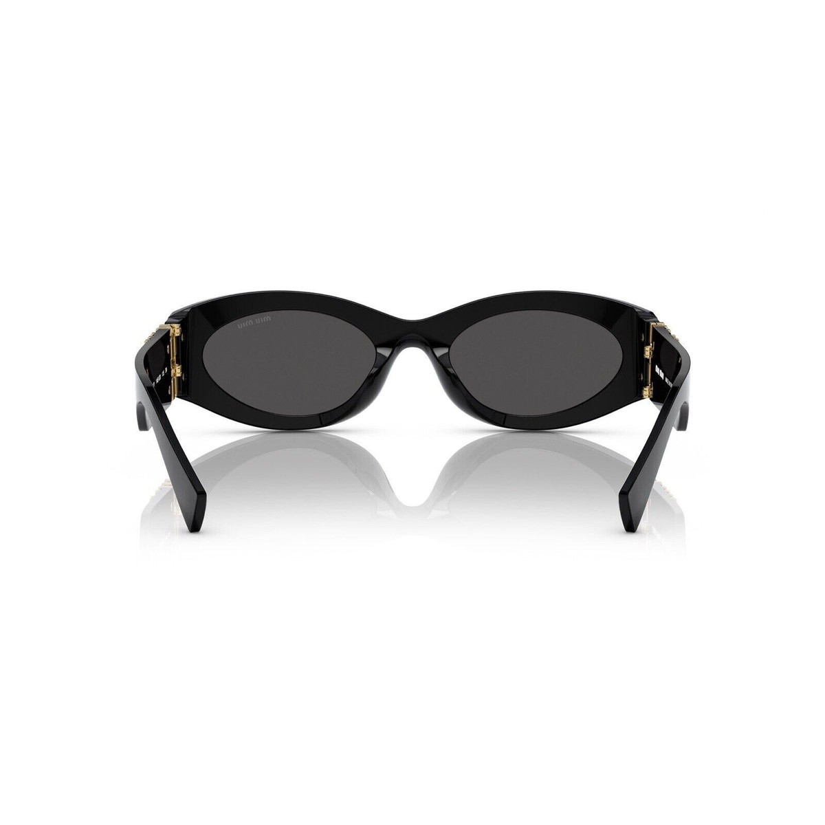 Miu Miu Sunglasses MU 11WS 1AB5S0 Black Gold Dark Grey Lens Women