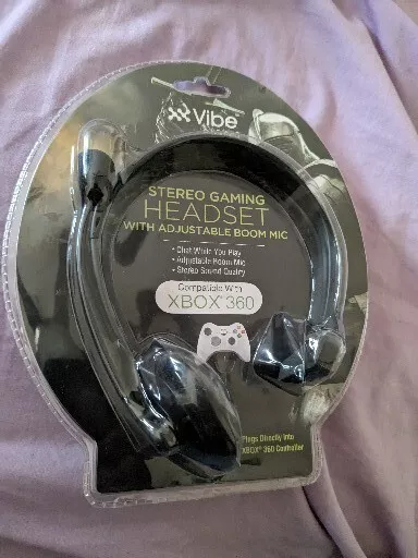 Vibe Xbox 360 Stereo Gaming Headset with Adjustable Boom Mic VG 741XB
