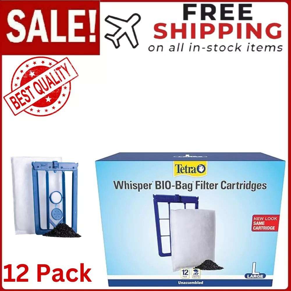 TETRA WHISPER BIOBAG DISPOSABLE FILTER CARTRIDGES UNASSEMBLED LARGE 12