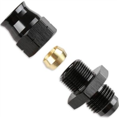 Fragola 892005-BL – 6 AN Male To 5/16" Hard Tube Compression Adapter Fitting (Black)