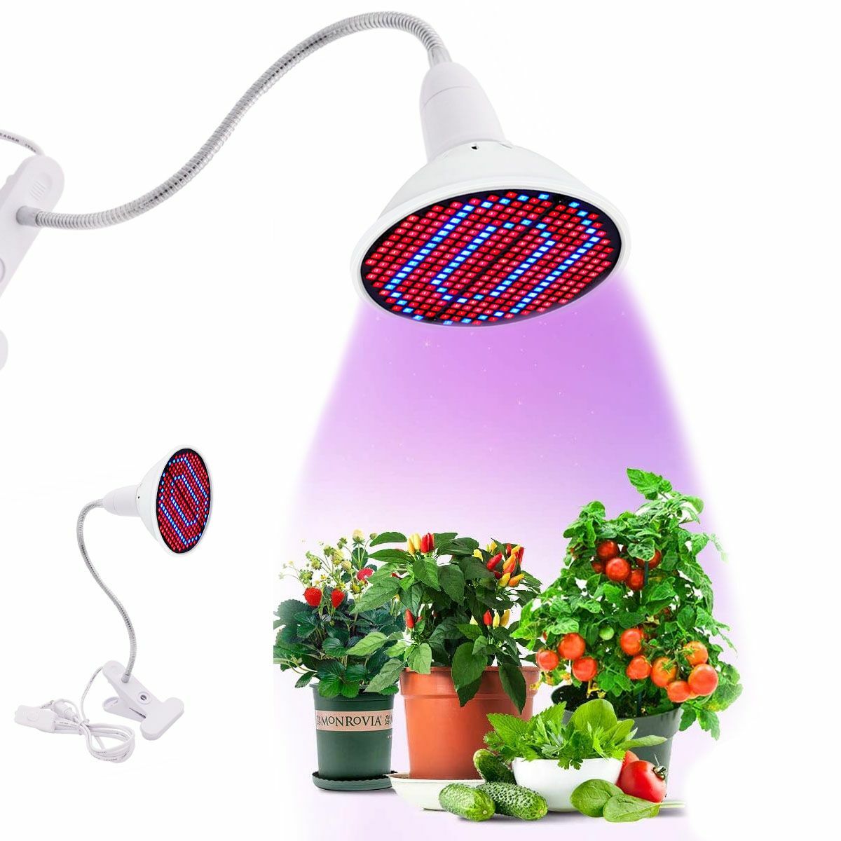 US LED Grow Light 200LED UV IR Growing Lamp for Indoor Plants T Hydroponic t