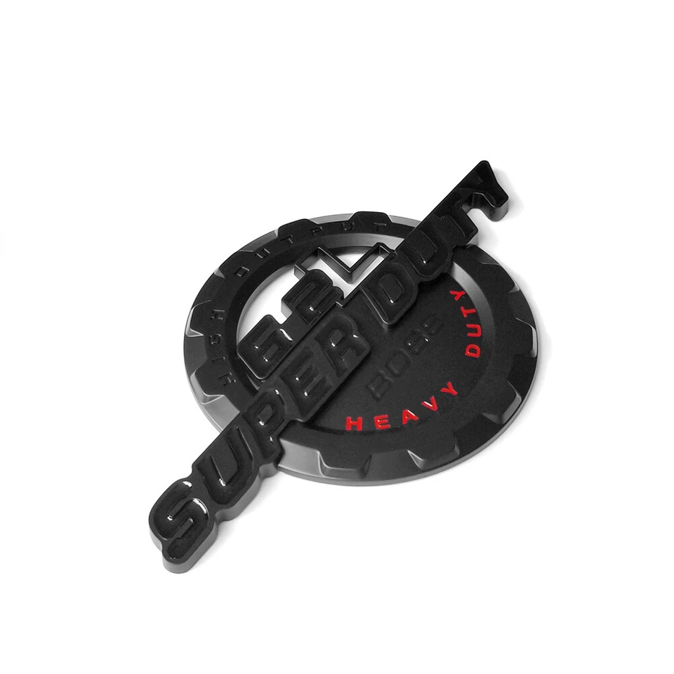 2 6.2L V8 Superduty Boss Heavyduty emblema se adapta a la insignia SUPER DUTY F250 negro RE Foto 3 de 4