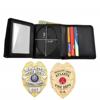 Lieutenant Harbor County Corrections 007 Badge - Full Grain Badge Wallet