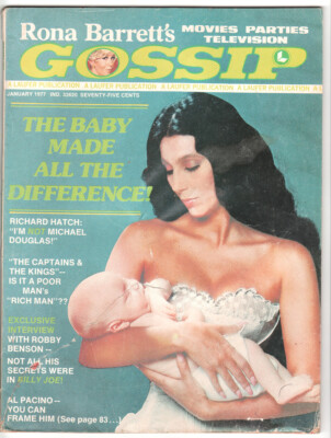 MAG: Rona Barrett's Gossip-1/1977-Cher-Al Pacino-Bobby Benson-Richard Hatch