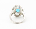 925 Sterling Silver  Blue Topaz Floral Filigree Cocktail Ring Sz 6  RG10866 — photo 4