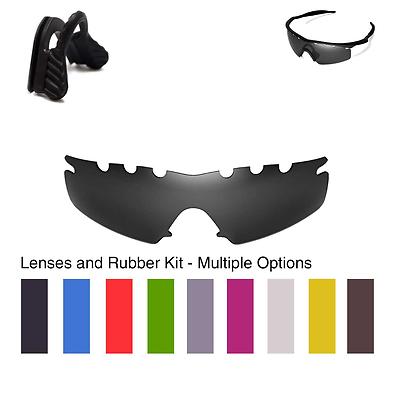 Walleva Lenses and Black Nosepads for Oakley M Frame Strike- Multiple Options