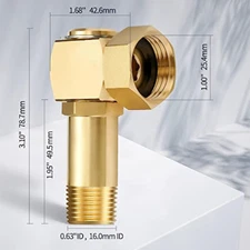 1x Garden Hose Adapter Replacement Part,Lead-Free Brass Hose Reel Parts Fittings