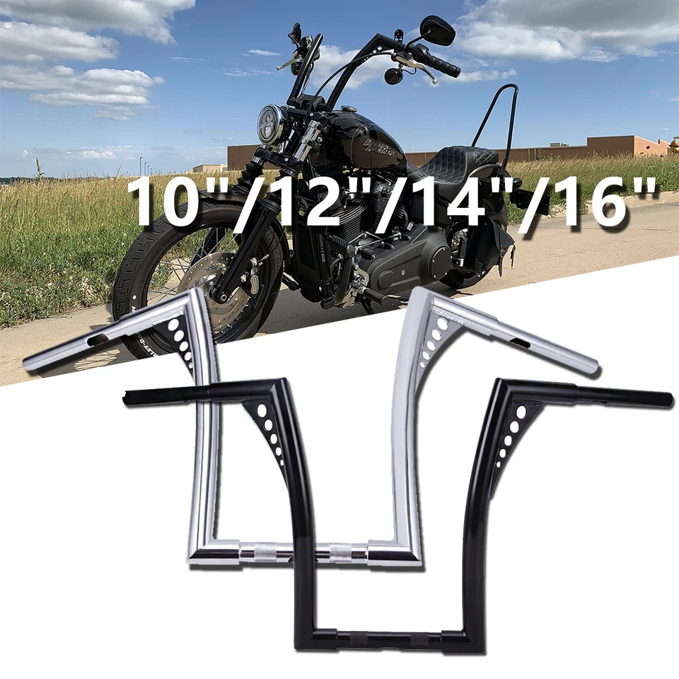 Manillar de suspensión de 10" 12" 14" 16" para Harley Softail Dyna Sportster Foto 4 de 4