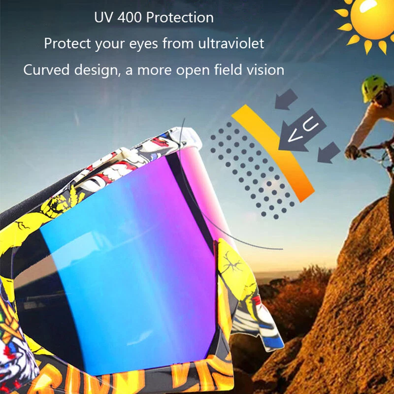 Motorcycle Motocross Goggles Eyewear ATV MX Dirt Bike Off-Road Sunglasses UV400 - Image 4 of 4