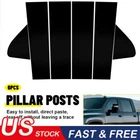 For 2019-2024 Chevy Silverado GMC Sierra Glossy Black Pillar Post Trim 6pcs