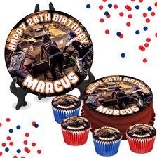 BMX Racing PERSONALISED Edible Cake Cupcake Toppers Bike Fun Birthday Party Ride